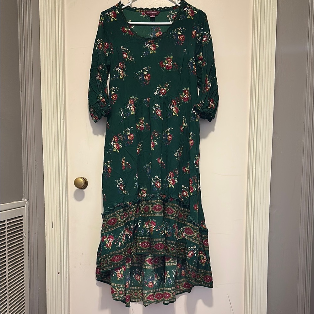 April Cornell Green Floral Dress - XS